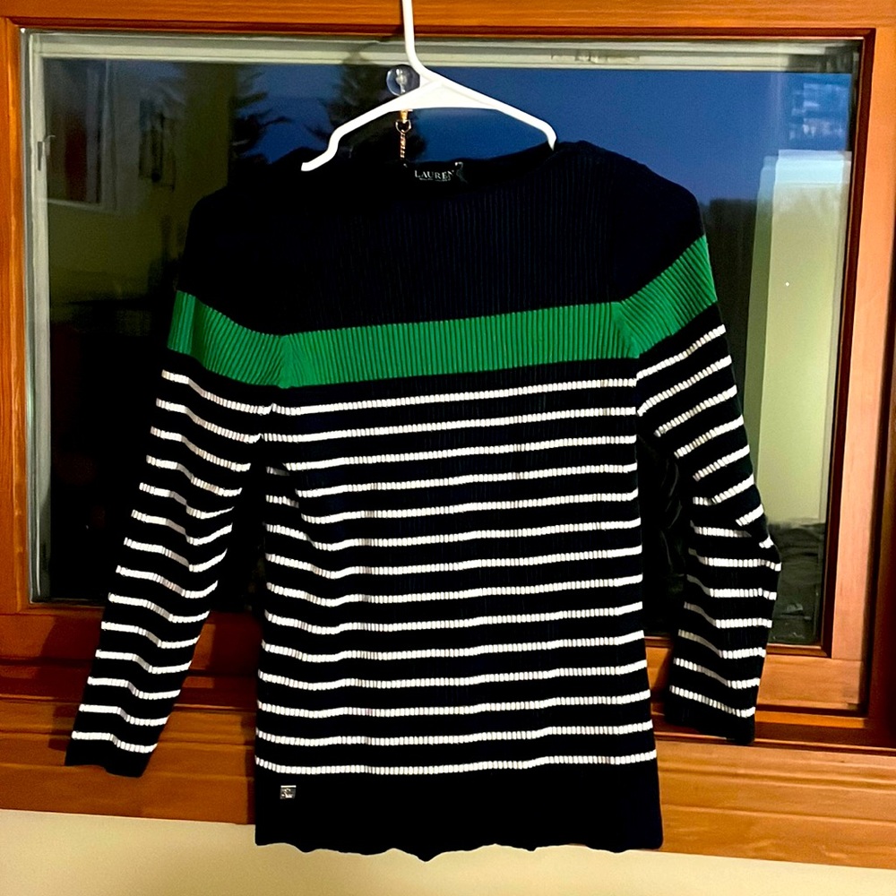 Ralph Lauren boat neck sweater.